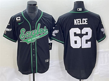 Jason Kelce Philadelphia Eagles black jersey