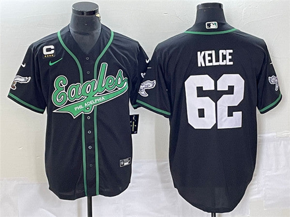 Jason Kelce Philadelphia Eagles black jersey
