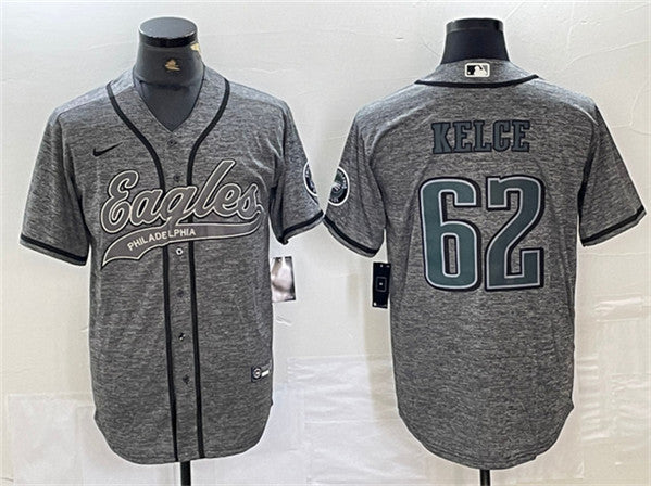 Jason Kelce Philadelphia Eagles gray jersey