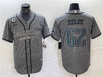 Jason Kelce Philadelphia Eagles gray jersey