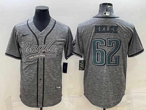 Jason Kelce Philadelphia Eagles gray jersey