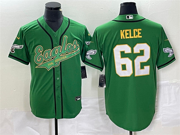 Jason Kelce Philadelphia Eagles green jersey
