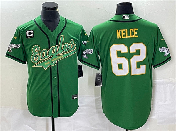 Jason Kelce Philadelphia Eagles green jersey