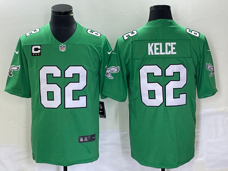Jason Kelce Philadelphia Eagles green jersey