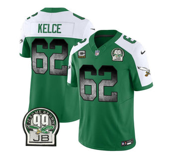 Jason Kelce Philadelphia Eagles green-white FUSE jersey
