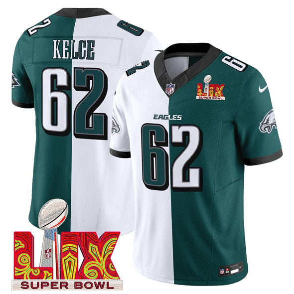 Jason Kelce Philadelphia Eagles green-white FUSE jersey