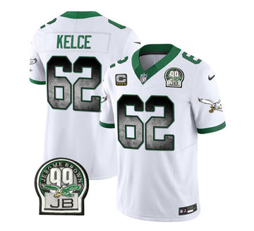 Jason Kelce Philadelphia Eagles white FUSE jersey