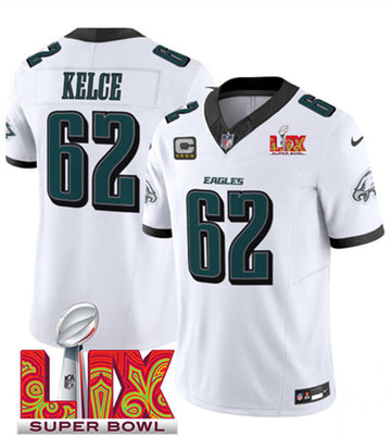 Jason Kelce Philadelphia Eagles white jersey