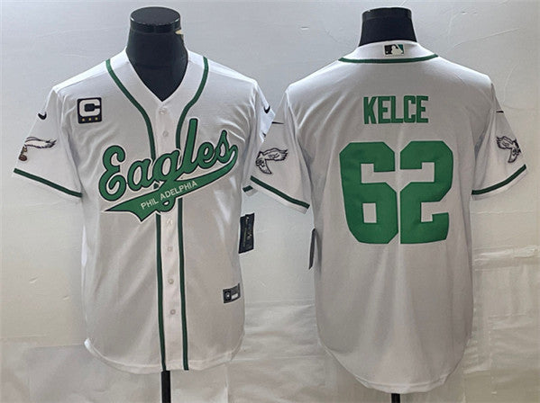 Jason Kelce Philadelphia Eagles white jersey
