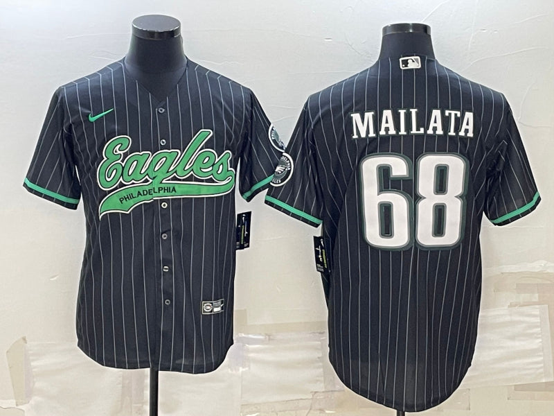 Jordan Mailata Philadelphia Eagles black jersey