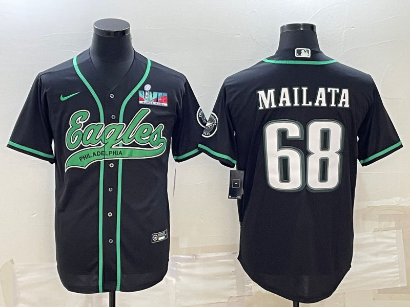 Jordan Mailata Philadelphia Eagles black jersey