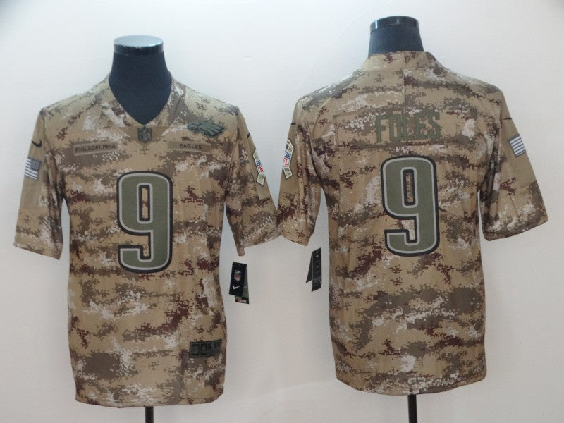 Nick Foles Philadelphia Eagles camo Salute To Service jersey