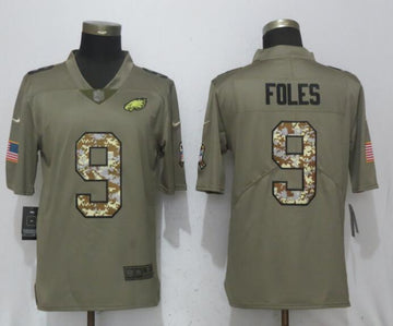 Nick Foles Philadelphia Eagles olive Salute To Service jersey