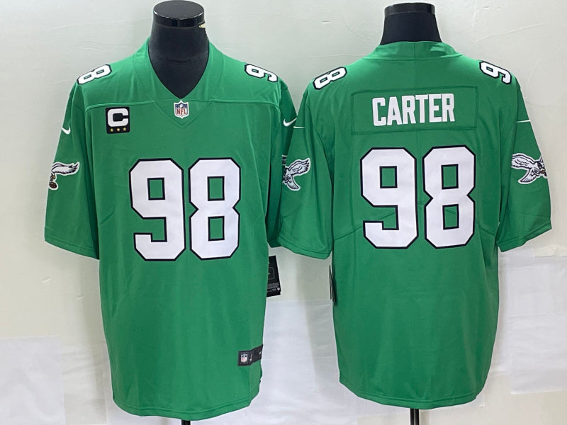 Jalen Carter Philadelphia Eagles green jersey
