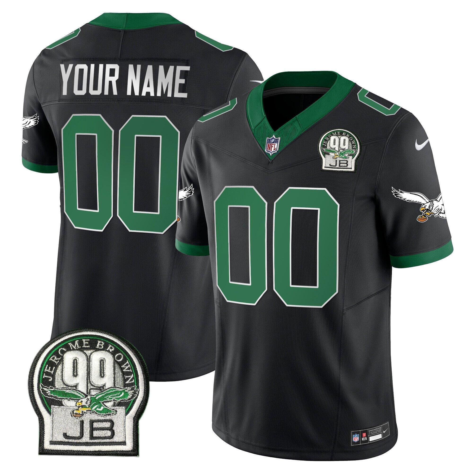 Custom Philadelphia Eagles black FUSE jersey