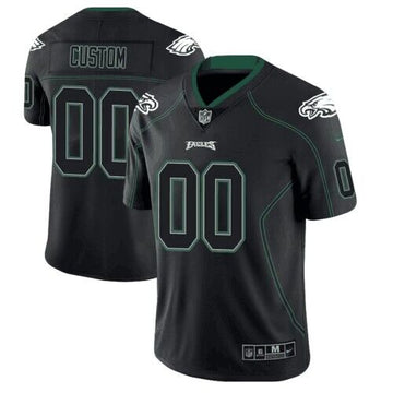 Custom Philadelphia Eagles black Color Rush jersey