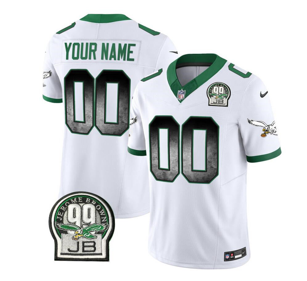 Custom Philadelphia Eagles white FUSE jersey