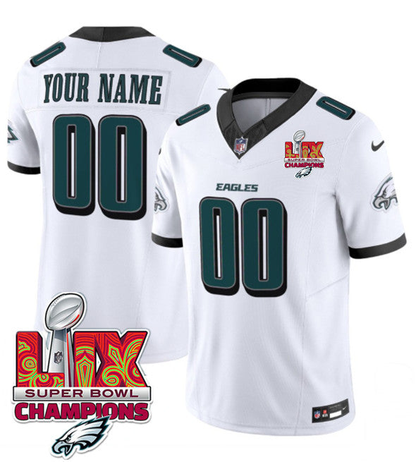 Custom Philadelphia Eagles white FUSE jersey