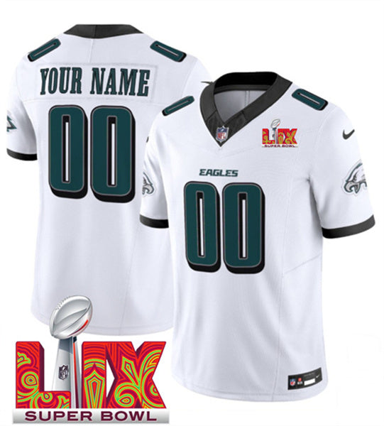 Custom Philadelphia Eagles white FUSE jersey