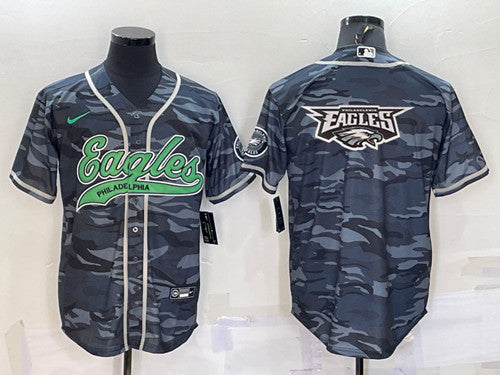 Custom Philadelphia Eagles gray Camo jersey