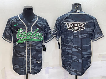 Custom Philadelphia Eagles gray Camo jersey