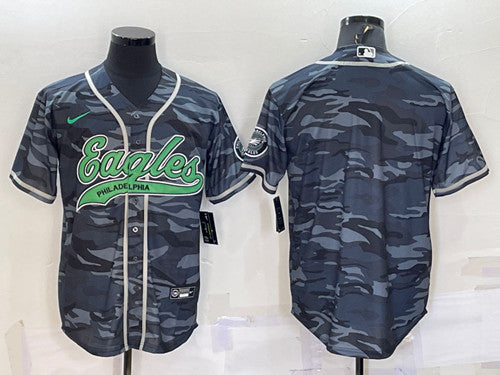 Custom Philadelphia Eagles gray Camo jersey