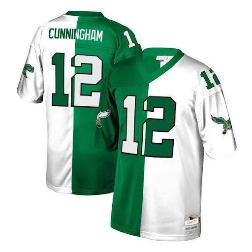 Custom Philadelphia Eagles white Split jersey
