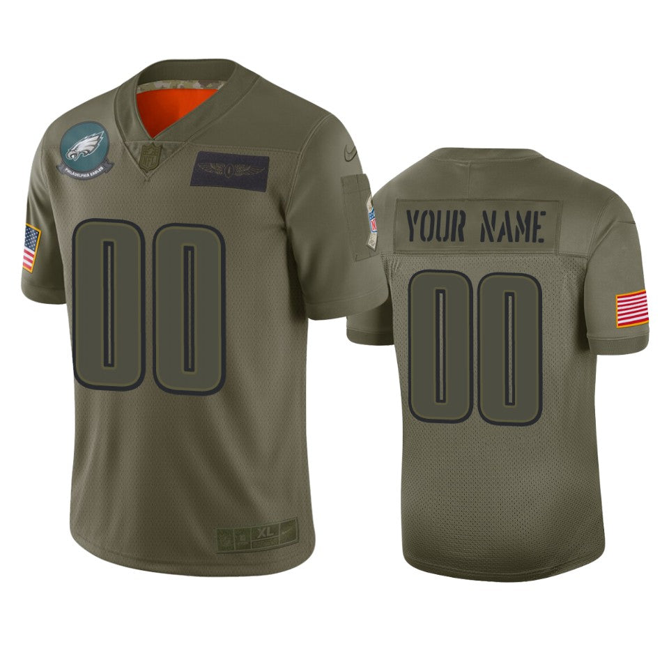 Custom Philadelphia Eagles camo Salute To Service jersey