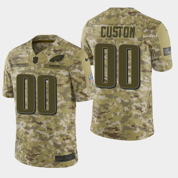 Custom Philadelphia Eagles camo Salute To Service jersey