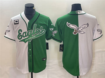 Philadelphia Eagles green-white Split jersey