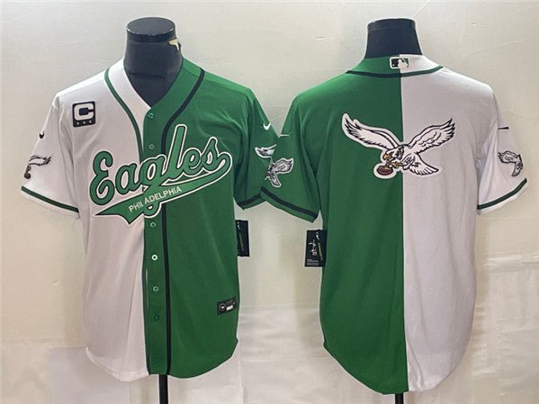 Philadelphia Eagles green-white Split jersey