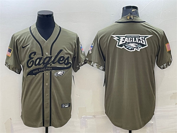 Philadelphia Eagles olive Salute To Service jersey