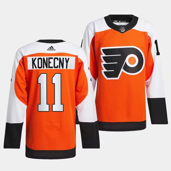 Travis Konecny Philadelphia Flyers orange jersey