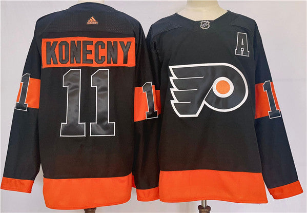 Travis Konecny Philadelphia Flyers black jersey