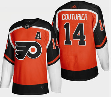 Sean Couturier Philadelphia Flyers orange Reverse Retro jersey