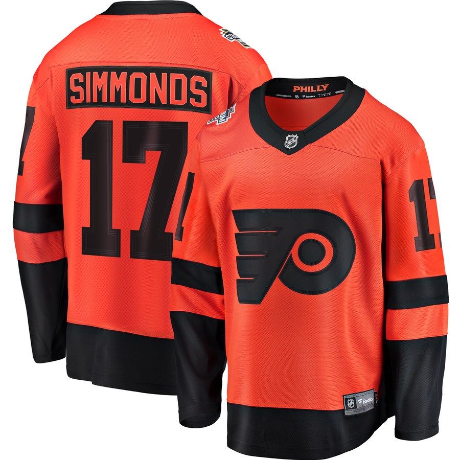 Wayne Simmonds Philadelphia Flyers orange jersey