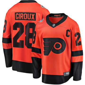 Claude Giroux Philadelphia Flyers orange jersey