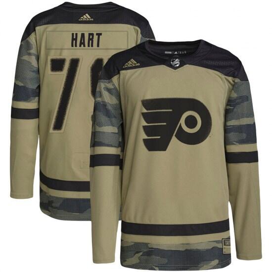 Carter Hart Philadelphia Flyers olive Salute To Service jersey