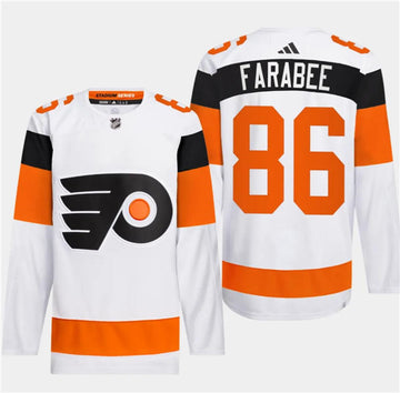 Joel Farabee Philadelphia Flyers white Stadium Series jersey