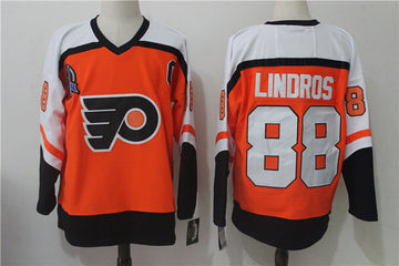 Eric Lindros Philadelphia Flyers orange Throwback jersey