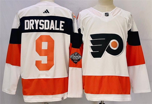 Jamie Drysdale Philadelphia Flyers white Stadium Series jersey