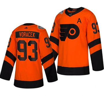 Jakub Voracek With A Patch Philadelphia Flyers orange Stadium Series jersey