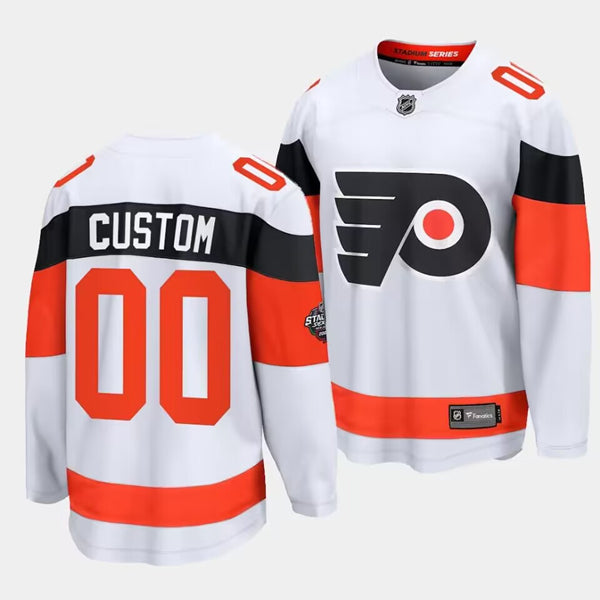 Custom Philadelphia Flyers white Stadium Series jersey