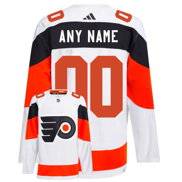 Custom Philadelphia Flyers white Stadium Series jersey