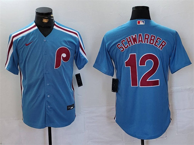 Kyle Schwarber Philadelphia Phillies blue jersey