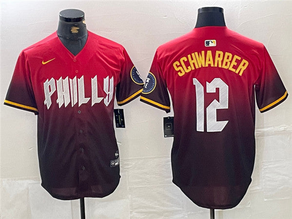 Kyle Schwarber Philadelphia Phillies red City Connect jersey