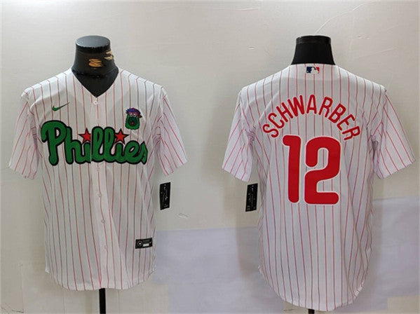 Kyle Schwarber Philadelphia Phillies white-green jersey