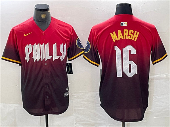 Brandon Marsh Philadelphia Phillies red City Connect jersey
