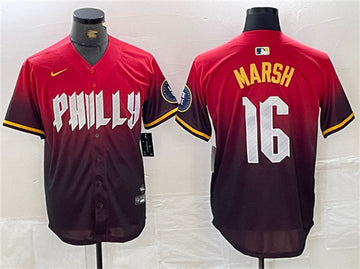 Brandon Marsh Philadelphia Phillies red City Connect jersey