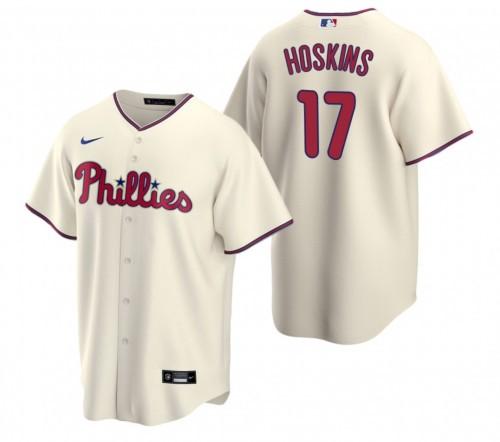 Rhys Hoskins Philadelphia Phillies cream jersey